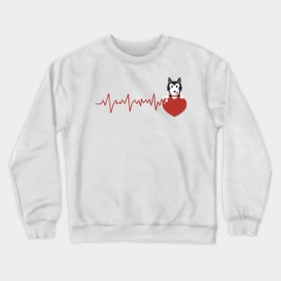 husky dog love Crewneck Sweatshirt